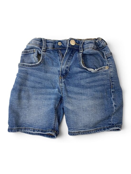 Zara Other - ZARA Kids Denim Shorts Size 4-5 Blue Elastic Waist Casual Jean Shorts
